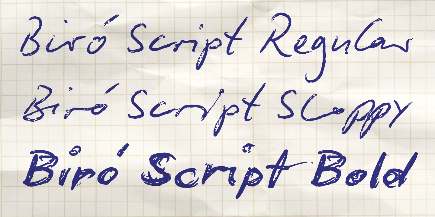 Biro Script Plus US Plus Regular Font preview